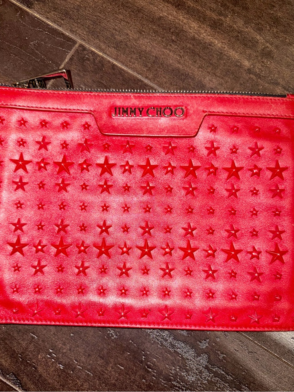 Jimmy Choo Derek Mini Star-Studded Napa Leather Clutch